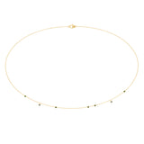 14k Solid Gold Emerald / Aquamarine Waist Chain