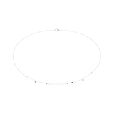 14k Solid Gold Emerald / Aquamarine Waist Chain