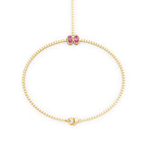 Twin Gemstone Hand Chain