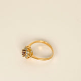 14k Gold Ruby and Diamond Ring - SIZE 6