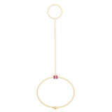 Twin Gemstone Hand Chain