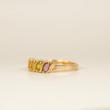 10k Gold Multi Colored Stone Ring - SIZE 6