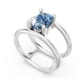 The Gemma Ring - Blue Topaz