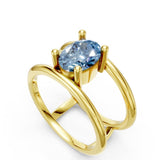 The Gemma Ring - Blue Topaz