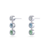 Drop Earrings in Aqua
