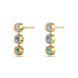 Drop Earrings in Aqua
