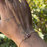 Twin Gemstone Hand Chain