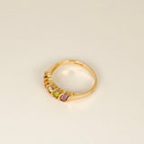 10k Gold Multi Colored Stone Ring - SIZE 6
