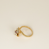 14k Gold Ruby & Diamond Ring - SIZE 5