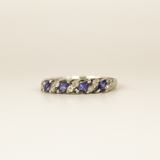 18k White Gold Sapphire and Diamond Ring - SIZE 7