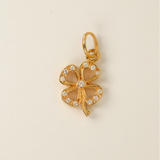 18k Gold and Diamond Four Leave Cover Charm